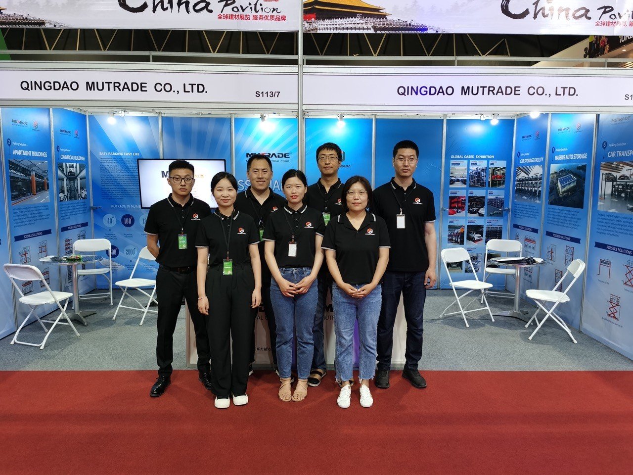 Il produttore di parcheggi meccanici Mutrade alla fiera Architect'23 a Bangkok, Tailandia
